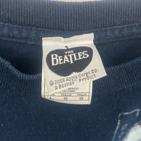 The Beatles 2005 Apple Corp. Kids Youth Size Large Navy Blue T Shirt - Picture 3 of 6